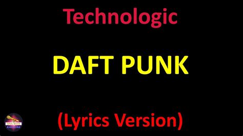 lyric technologic deutsch|Daft Punk – Technologic Lyrics .